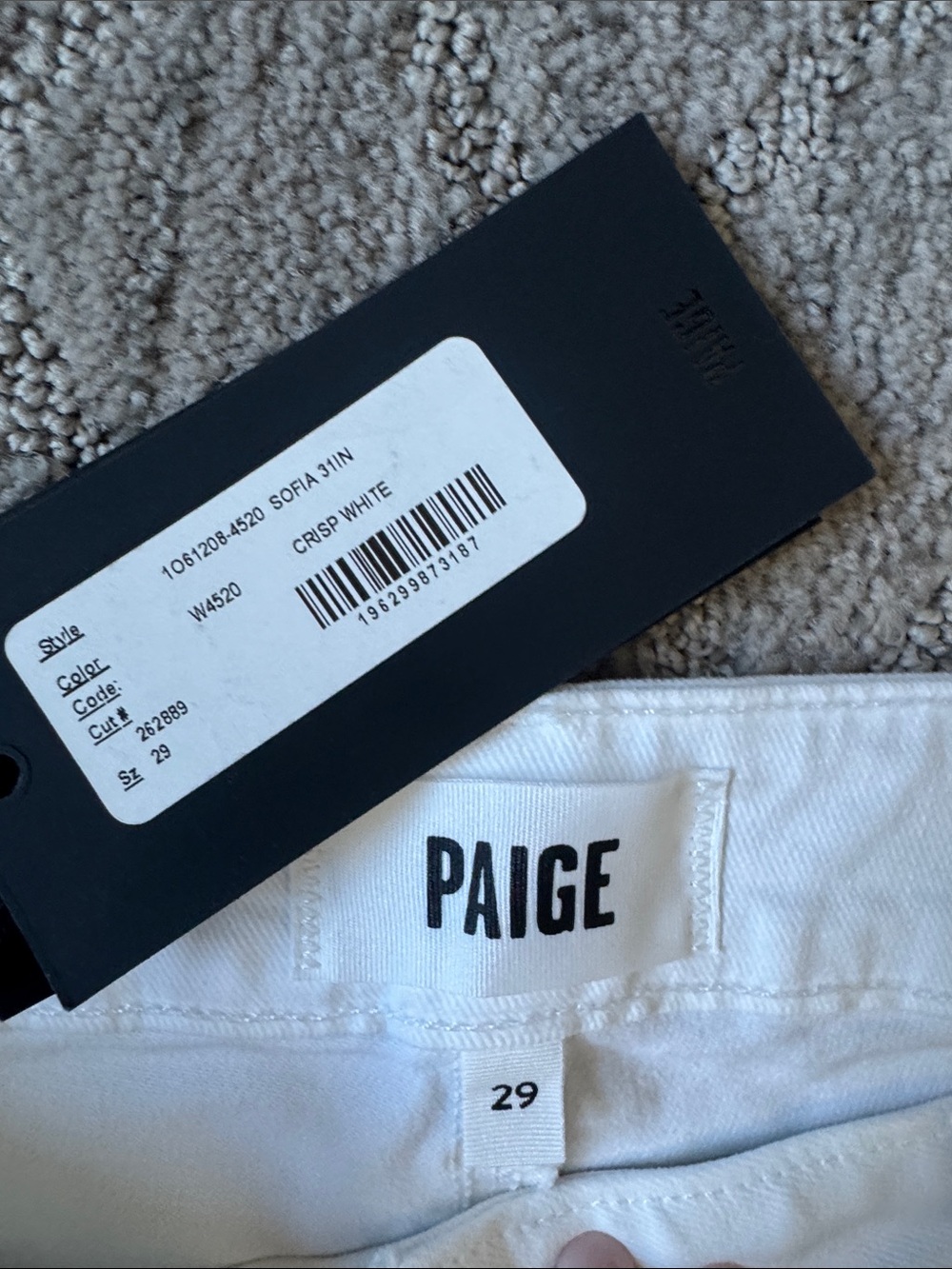 PAIGE Sofia White Wide-Leg Flare Denim Jeans - Picture 2 of 6